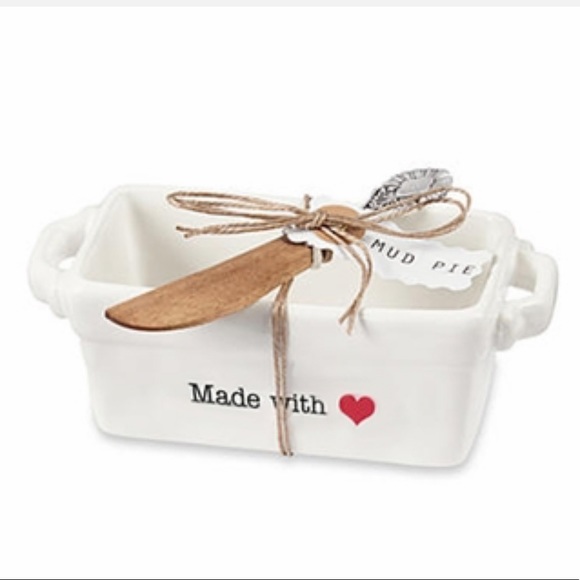 Mud Pie Other - Mud Pie Mini Loaf Pan Set “MADE WITH ❤️